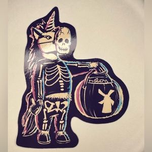 Dutch Bros Blue Halloween Unicorn Sticker